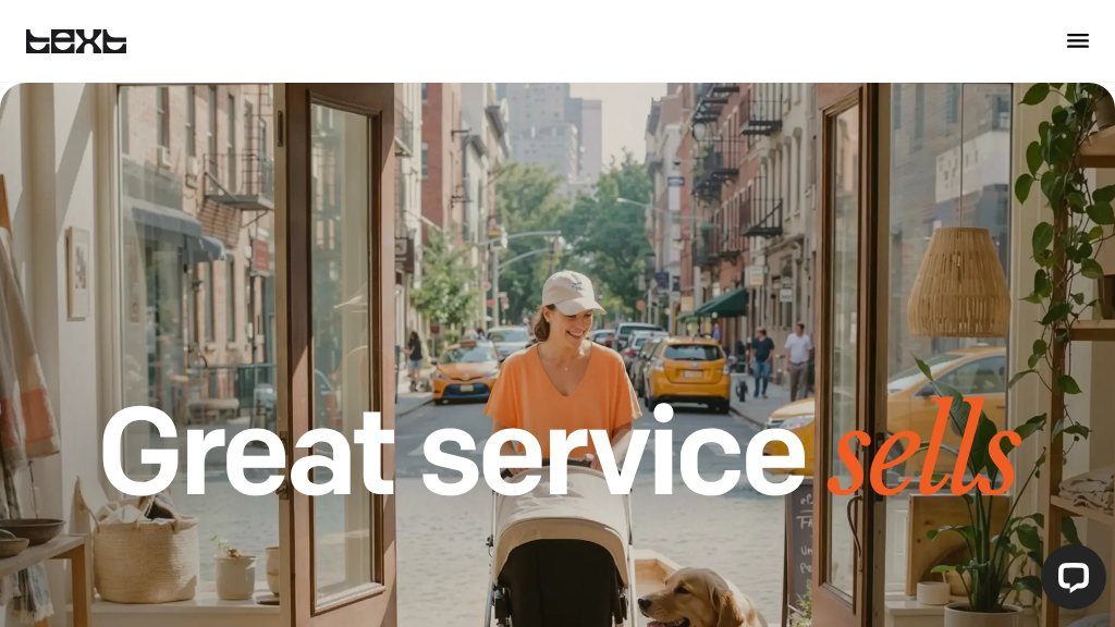 Screenshot of AI Customer Service Automation Software for Business | App by Text.com