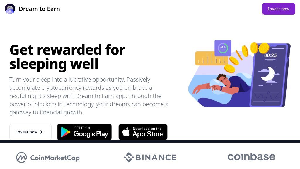 Screenshot of Dream to Earn: Track Your Sleep and Earn Rewards for Better Rest