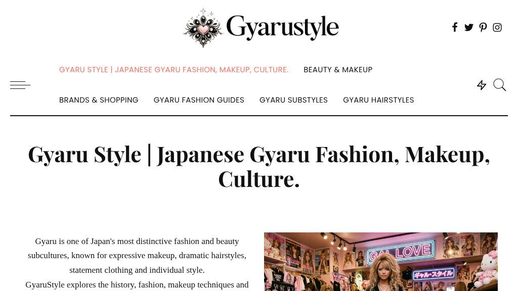 Screenshot of Gyaru Style: Japanese Gyaru Fashion, Makeup, Hairstyles, and Culture Guides