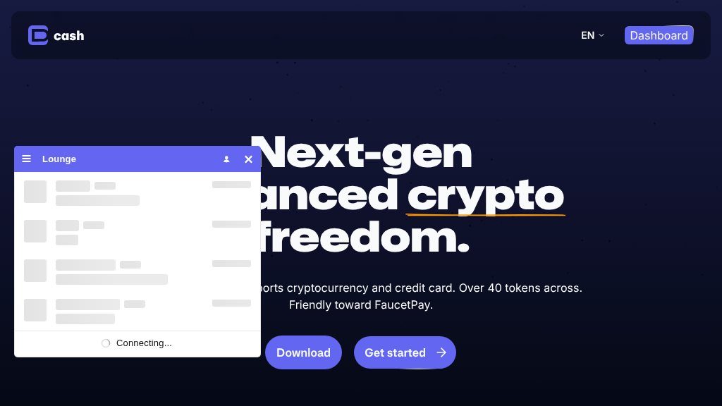 Screenshot of Decash: Exploring Advanced Cryptocurrency Solutions for Financial Freedom