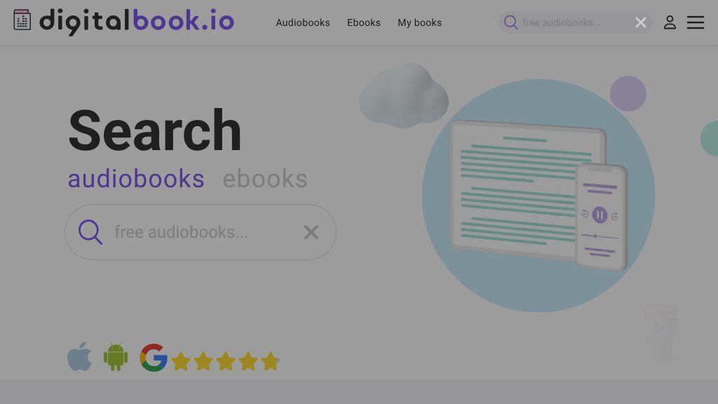 Screenshot of Free audiobooks and ebooks | Digitalbook.io