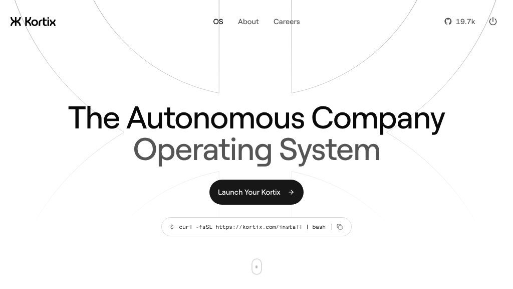 Screenshot of Kortix: AI-Powered Autonomous Business Operating System for Seamless Automation